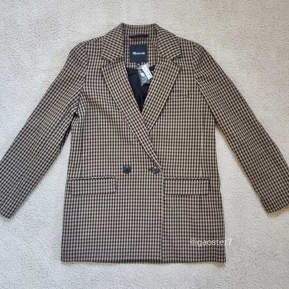 Madewell Caldwell Double-Breasted Blazer in Lyden Plaid - Picture 6 of 12